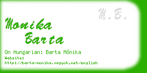 monika barta business card